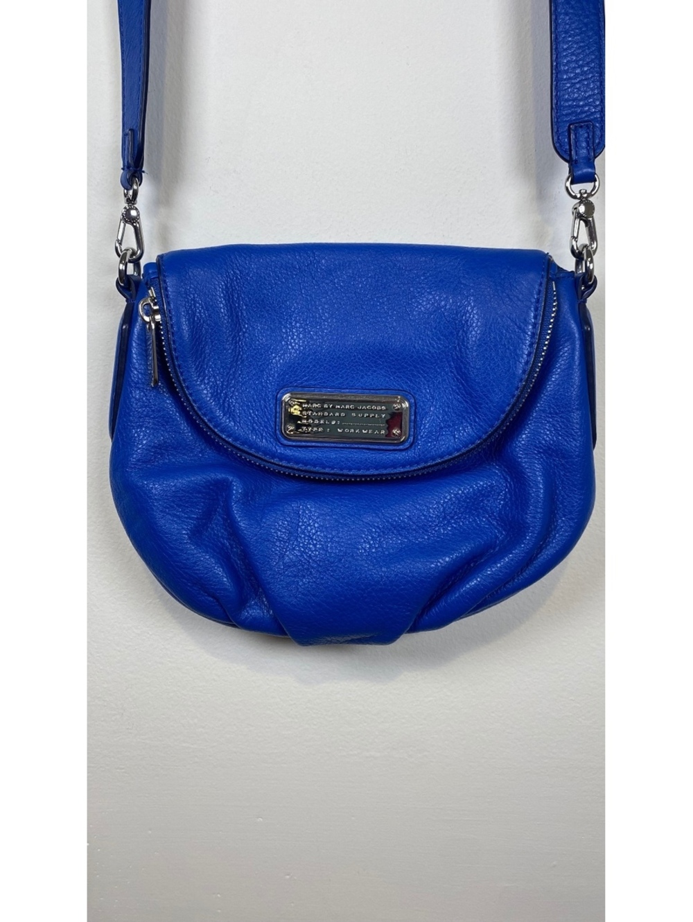 Marc by Marc Jacobs Standard Supply Workwear Blue Leather Crossbody Bag